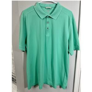 Mens Teal‎ Golf Polo Size XL Cutter & Buck CB DryTec Athletic Shirt